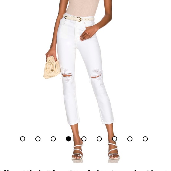 Agolde Riley HighRise Distressed Tapered Jeans white - Picture 6 of 6